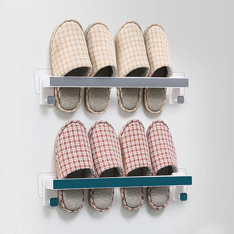 2PCS Towel Rack Bathroom Paste Rack Towel Rack Simple Slippers Rack Kitchen Rag Rack Single Pole Rack Holder Racks