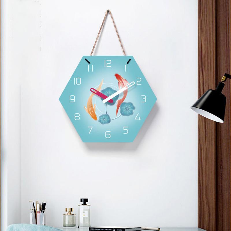 Nordic Wall Clock Living Room Decoration Creative Clock Wall Fresh and Idyllic Silent Bedroom Clock