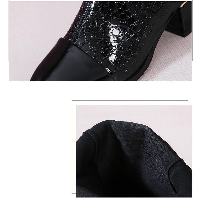 Autumn Winter Boots Fashion Sexy Thick Heel Martin Boots Ankle Boots High-heeled Pointed Shoes