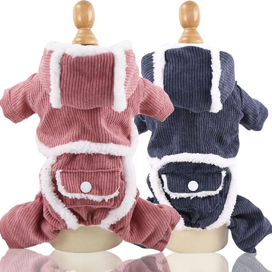 Sports Sweater Dog Clothes Cat Clothes Fleece Autumn and Winter Warm Pet Clothes