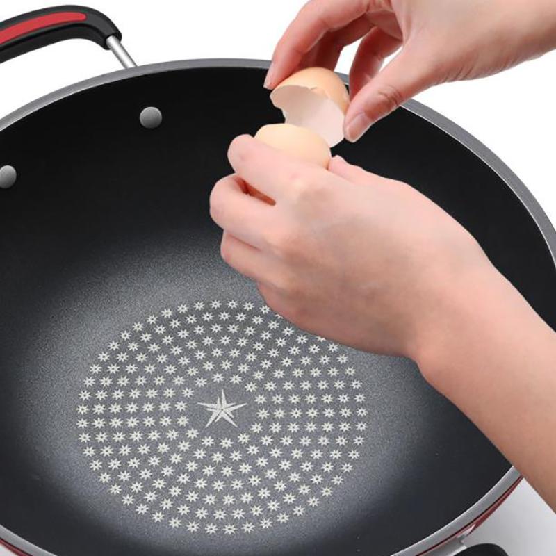 Frying Pan Wok Household Wok Pan with Pancake Non-stick Pan Cookware Family Dinner No Lampblack Frying Pan