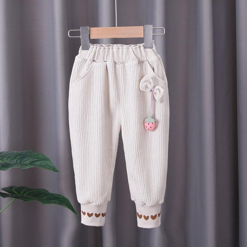 Girls' Pants Spring and Autumn Girl Baby Casual Pants Children's Female Treasure Sports Pants 0 1 2 3 Years Old Pants