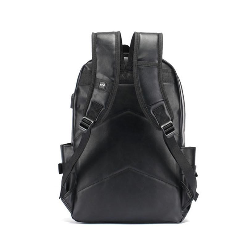 USB Backpack Men Black Striped Waterproof Outdoor Sports Travel Luggage Business Computer Bag