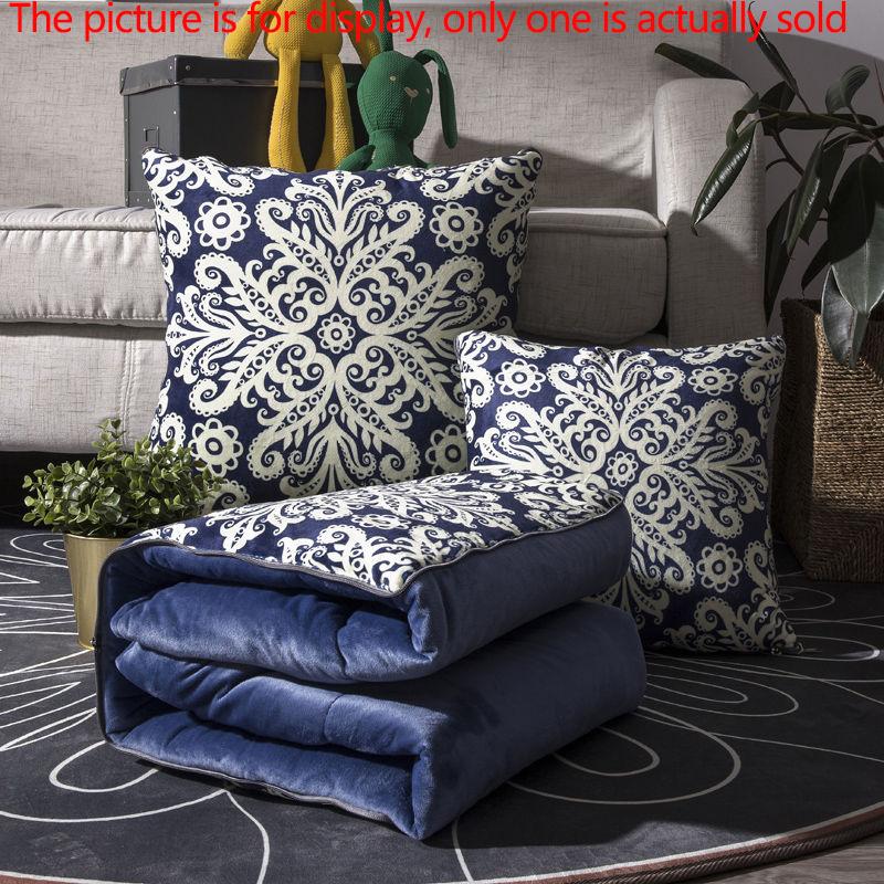 Winter Dual-purpose Pillow Coral Velvet Pillow Variable Quilt Home Sofa Pillow Car Warmth Artifact