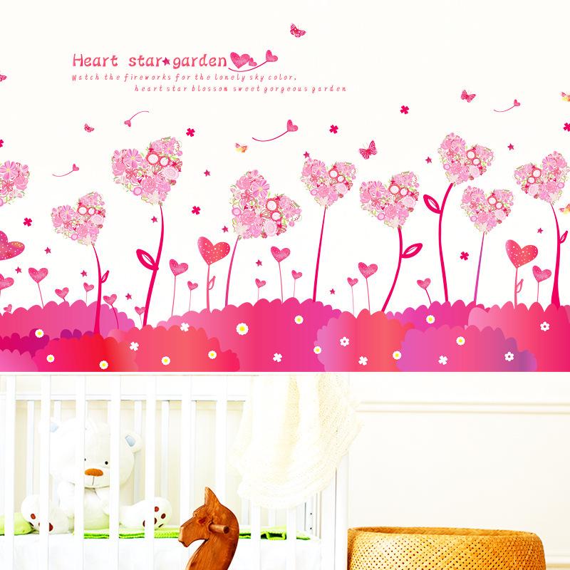 Heart Star Garden Baseboard Wall Sticker Waistline Corner Wall Sticker Decorative Sticker Waterproof