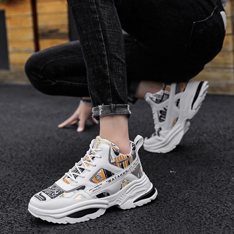 Spring Men's Shoes Korean Style Trendy All-match Sneakers Boys' Sports and Leisure Running Shoes