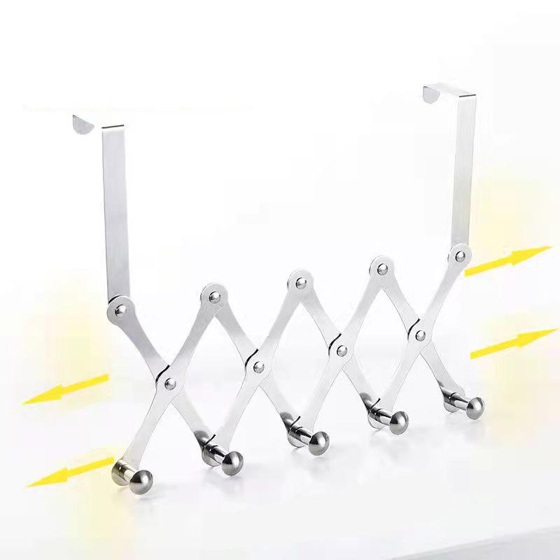 4-6 Hooks Flexible Back Door Hanger Rack Bathroom Kitchen Organizer Hooks Home Storage Rack Holder