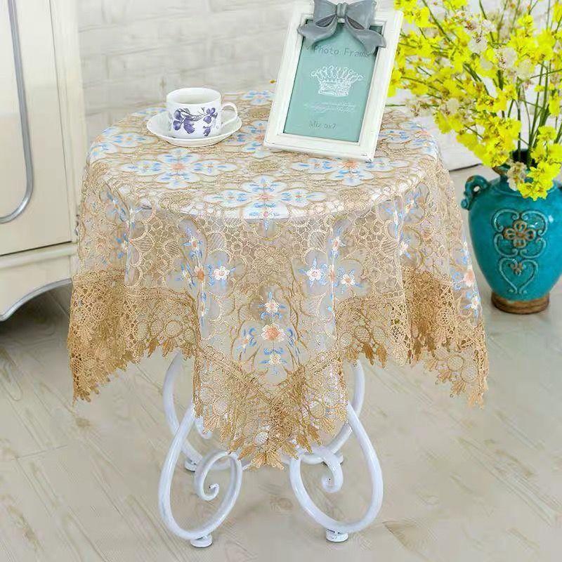 Two-piece Household Items Household Coffee Table Cover Kitchen Oven Oil Cover Cloth Hollow Lace Rice Cooker Cover Cloth Multi-purpose Cover Cloth