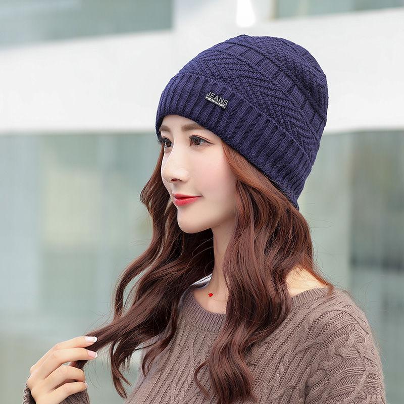 Cotton hat Trendy wild hat Windproof hat Winter Warm hat Thick hat Fashion Woman hat Plush