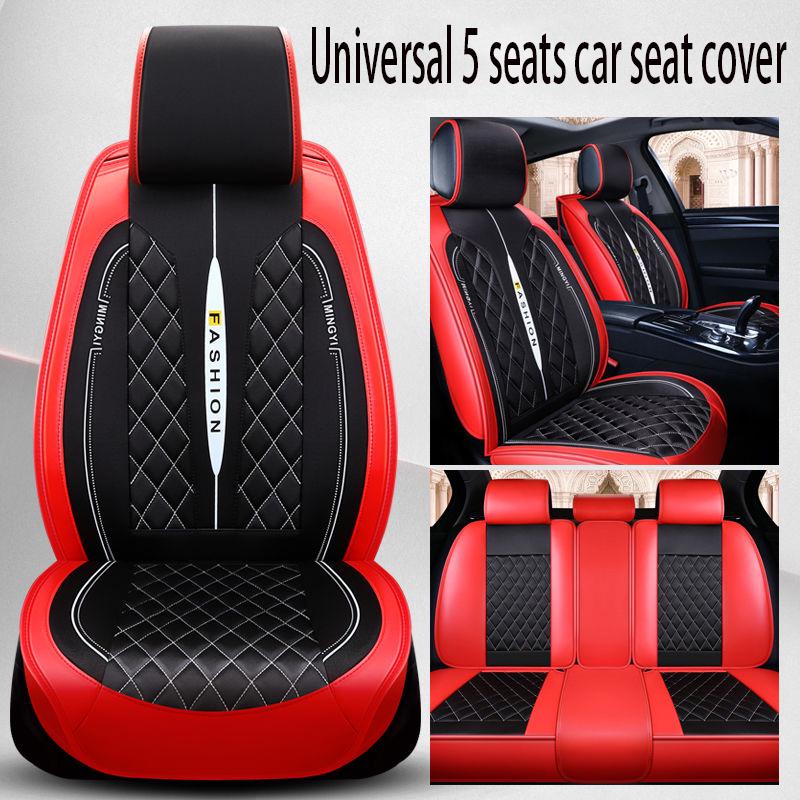 Car seat cover Waterproof Car Seat Cover Universal 5 set Auto Seat Cushion Leather 5 seats Universal