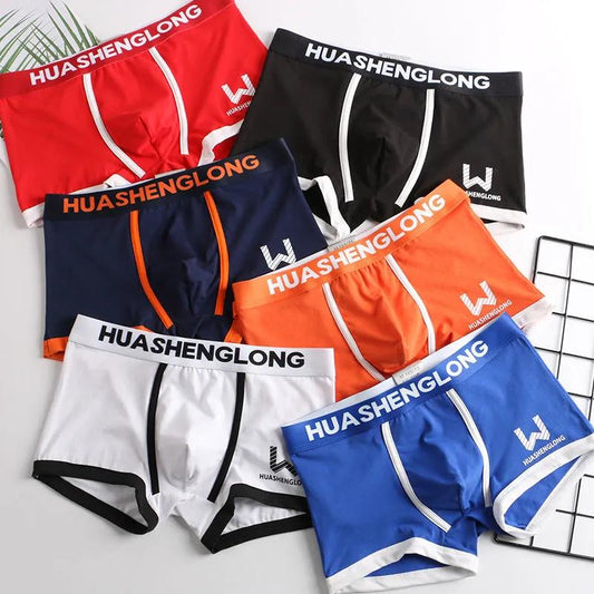 3-pack Men's Boxer Shorts Pure Cotton Youth Sports Trendy Cute Boxer Shorts