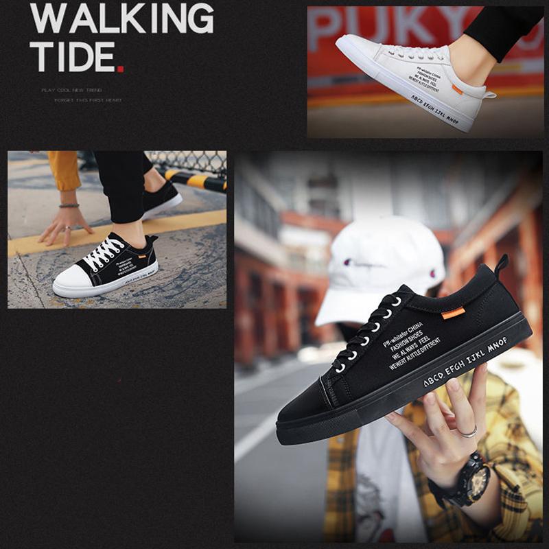 Men's Spring Breathable Casual Sports Shoes Students All-match Canvas Shoes Low-cut Men's Korean Style Trendy Sneakers