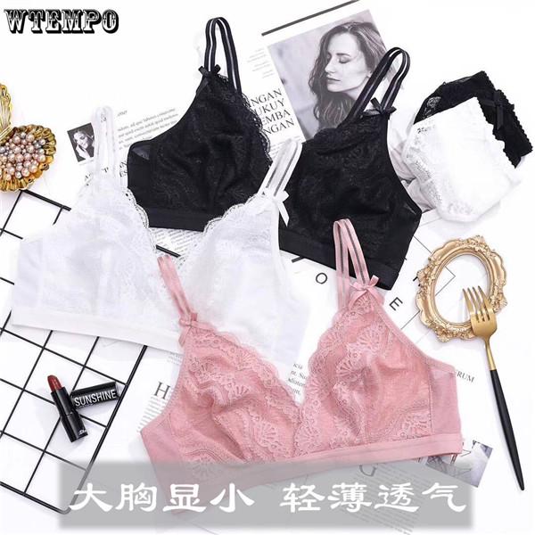 2019 Women Underwear Solid Brand Bra Thong Sets Sexy Plus Size Lingerie Suit Lace Bra and Panties