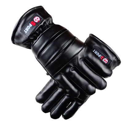 Winter Warm Leather gloves Thick gloves Man fashion gloves Plush Cotton gloves Windproof gloves