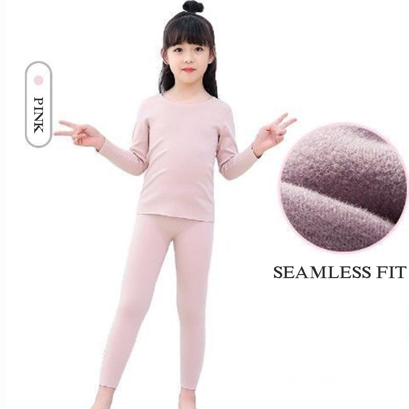 Children's Thermal Underwear Set Self-heating Inner Wear Autumn and Winter Plus Velvet Autumn Clothes Long Trousers