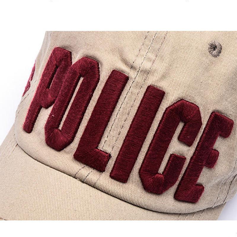 Police Embroidered Hat Women's Outdoor Sun Hat Men's Casual Hip-hop Baseball Cap Snap Back Sunscreen Cap Leisure Sport Cap