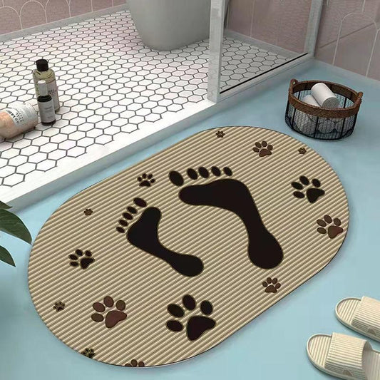 Diva Mud Bathroom Water-absorbing Quick-drying Pad Anti-slip Foot Pad Carpet Home Bathroom Mat To Enter The House