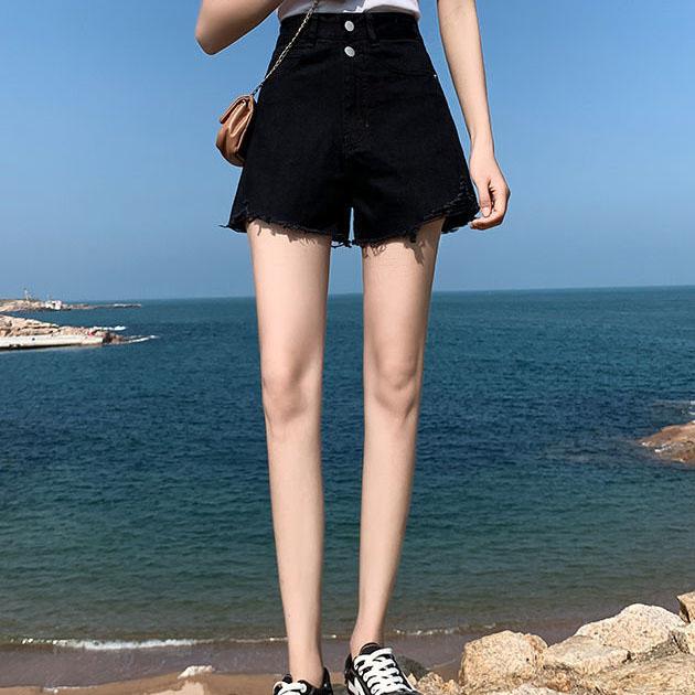 Denim shorts High waist and loose shorts for women Short Pants  Summer Thin shorts Casual  Short jeans