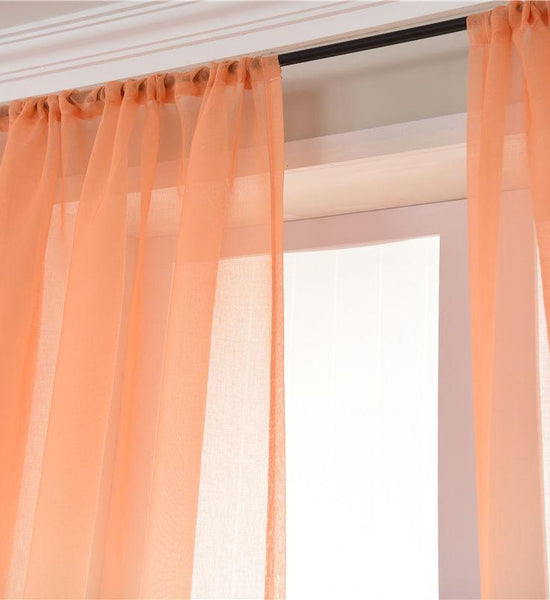 Curtain Gauze Anti-mosquito Fly Linen Gauze Printed Curtain Bay Window Balcony Household Room Partition Curtain Bedroom Perforated Curtain