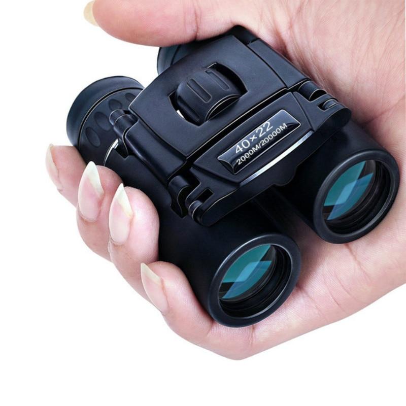 40x22 HD Powerful Binoculars 2000M Long Range Folding Mini Telescope BAK4 FMC Optics for Hunting Sports Outdoor Camping Travel