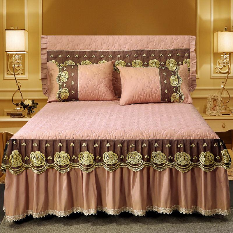 European-style Thick Lace Bed Skirt Bedroom Home One-piece Bedspread Sheets