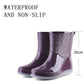 Fashion Ladies Rain Boots Adult Mid-low Rain Boots Non-slip Wear-resistant Wild Thick Water Boots Working Women Overshoes