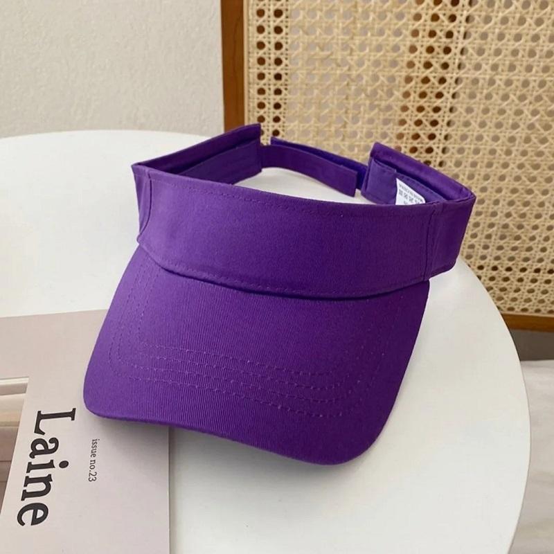 Empty Top Peaked Cap Women's Summer Sunscreen Protective Hat Anti-UV Outdoor Leisure Sports Baseball Cap Solid Color