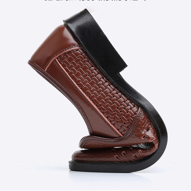 Summer Men Shoes Casual Luxury Genuine Leather Loafers Moccasins Breathable Slip on Shoes