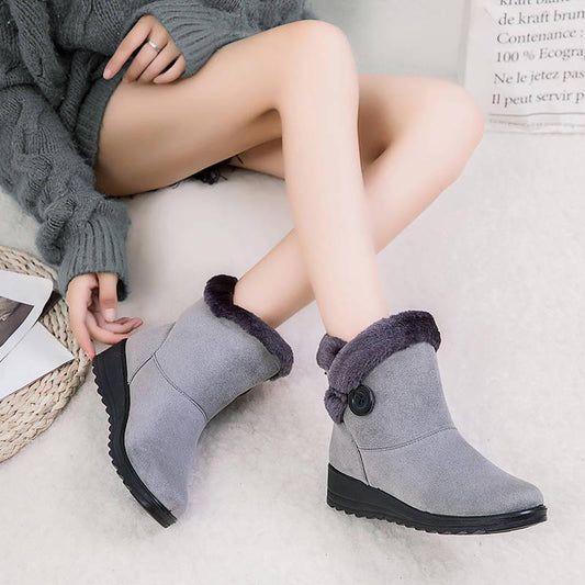 Boots Women Snow Boots Warm Short Fur Plush Winter Ankle Boot Platform Ladies Shoes Female