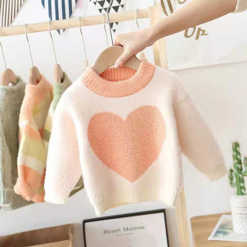 Girls and Boys Autumn and Winter Baby Bottoming Sweater Sweater Pullover Children's Knit Sweater Clothes Girls Long Sleeves