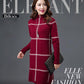 Autumn Winter Plaid Turtleneck Sweater Women Long Thick Pullover Sweater Dress All-match Bottoming Shirt Jumper Top