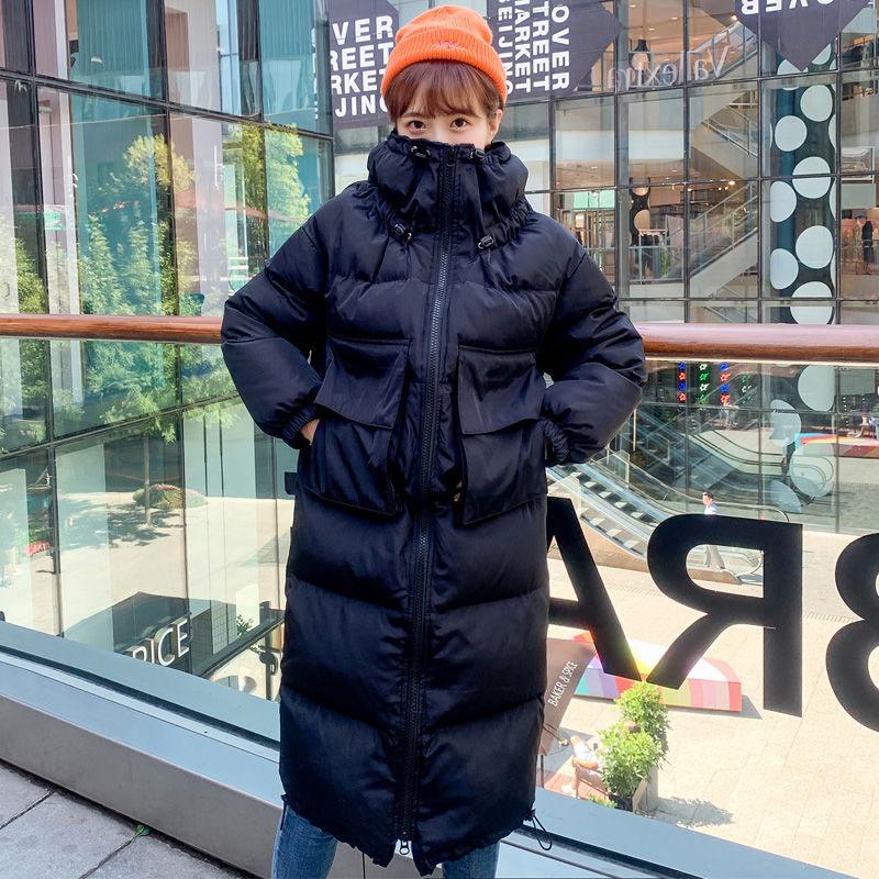 Cotton-padded Jacket Women's Mid-length Korean Style Loose Student Winter Down Padded Jacket Thick Warm Jacket