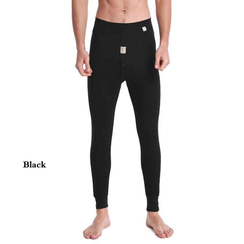 Men Winter Thermal Underwear Autumn Clothes Tight Pants Thicken Windproof Comfortable Soft Lining High Elasticity Wearable Spring Pajamas Sweatpants