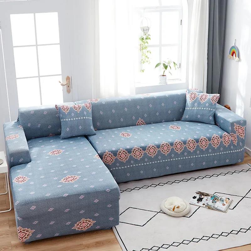 String Printed Sofa Covers for Living Room Elastic Stretch Slipcover Sectional Corner Sofa Covers 1/2/3/4-seater