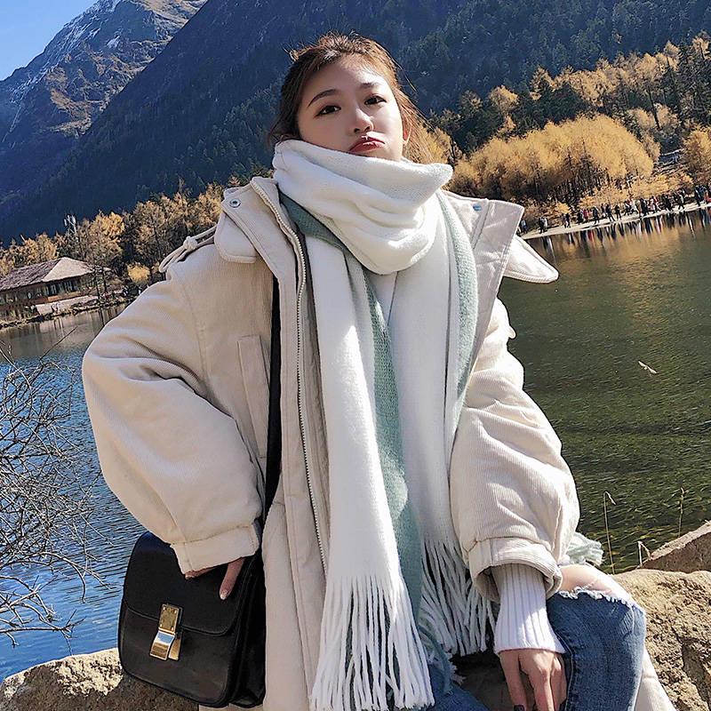 Women Shawl Scarf Autumn Winter Fashion Stripe Pashmina Scarves Warm Tassel Hijab Stole Scarfs