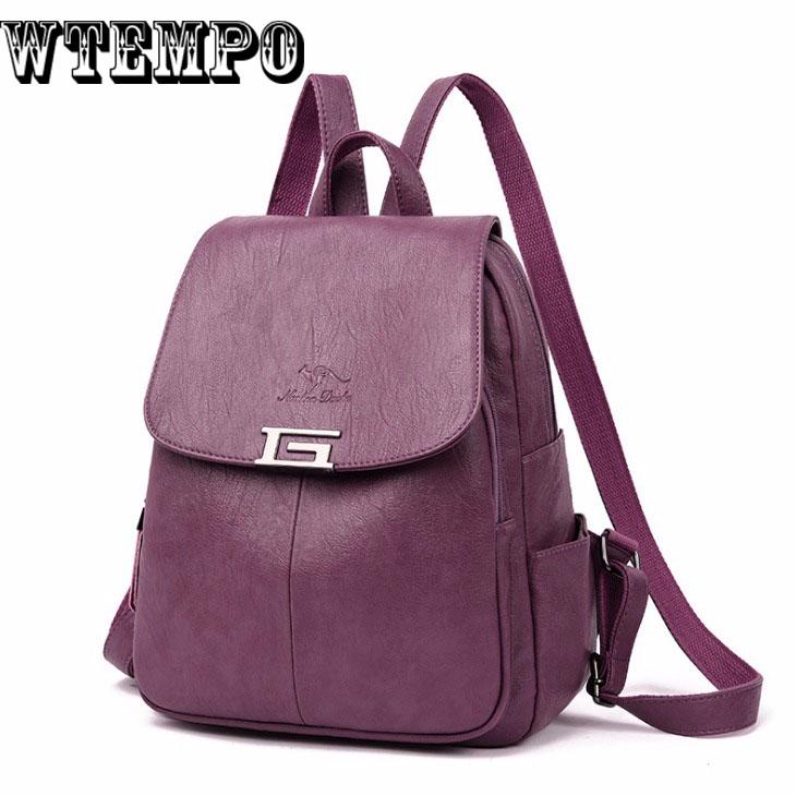 Design Fashion Backpack Travel PU Leather Small Backpack Women Backpacks for Women School Bags