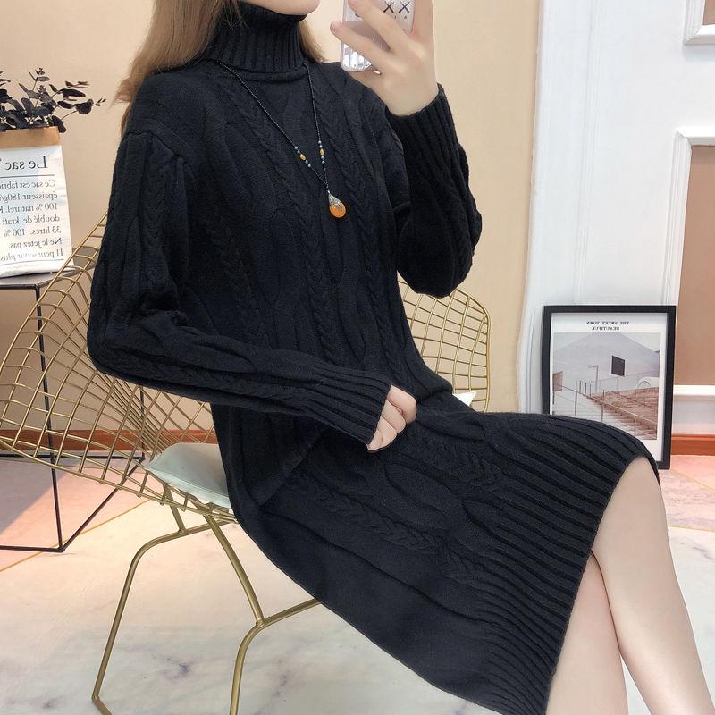 Women Sweater Dresses Slim Winter Knitted Long Sleeve Sweater Dress Sexy Mini Tight Dress