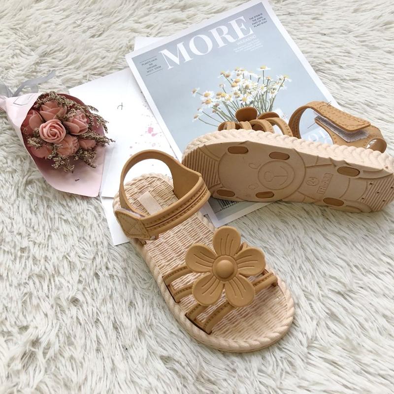 Girls Sandals Gladiator Flowers Sweet Soft Children's Beach Shoes Kids Summer Floral Sandals Princess Fashion Cute High Quality