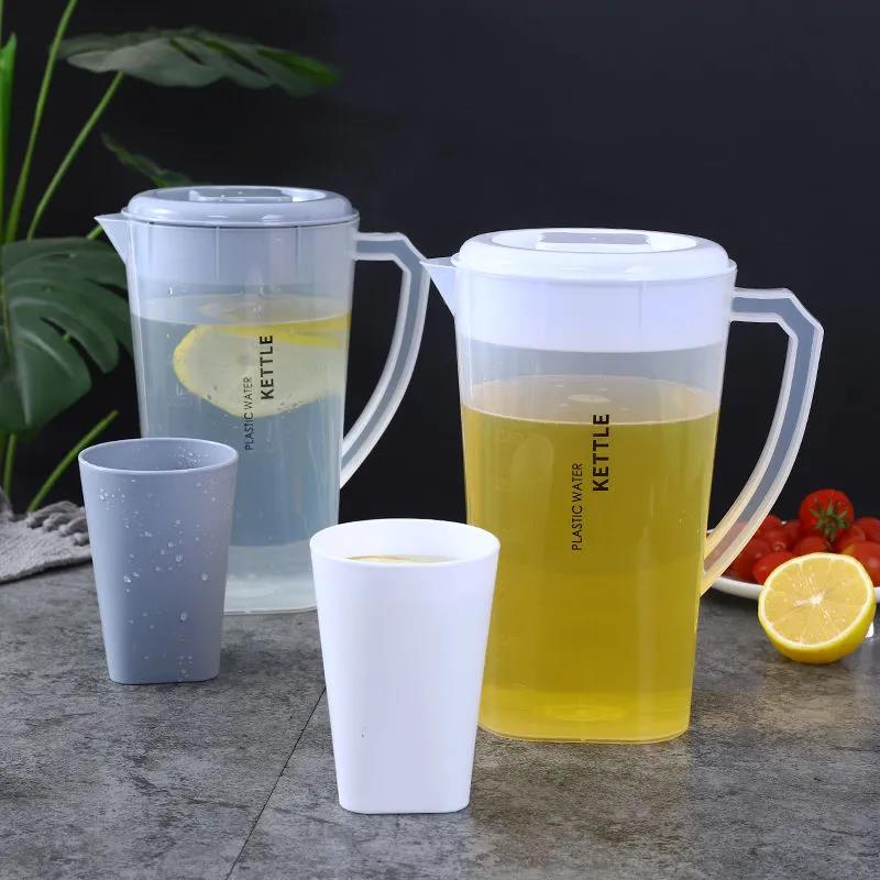 Korean Cold Water Bottle Large Capacity Household Set Heat-resistant Water Cup Household Thickened Drop Resistant Cold Water Bottle Plastic Cup