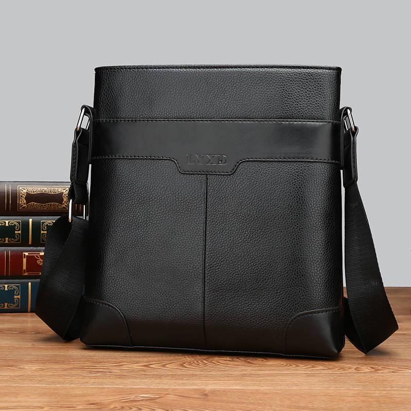 Men Genuine Leather Office Business Briefcase Laptop Case Attache Portfolio Bag Messenger Bag