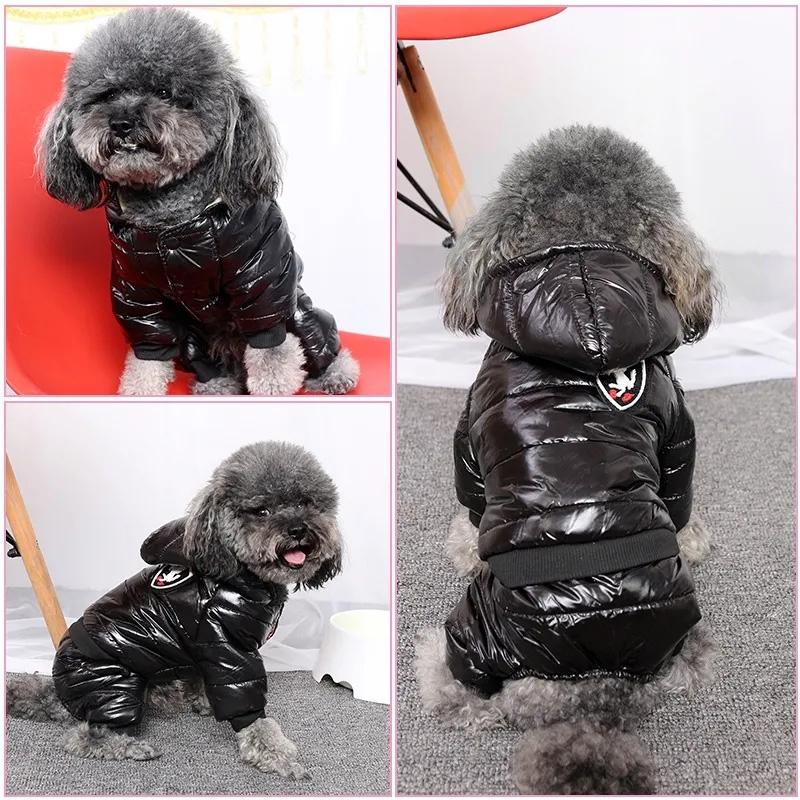 Pet's Clothes Autumn and Winter Warm Jackets Coat for Dog Cats Clothes Plus Velvet Four-legged Teddy Cat Windproof Clothes Waterproof Coat Outerwear