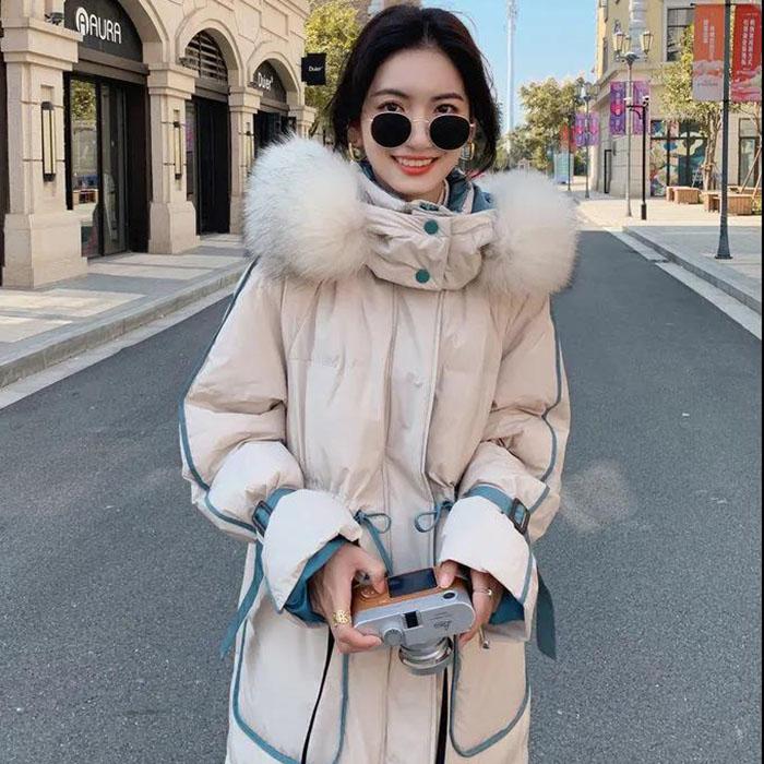 Winter Women Parkas Down Padded Jacket Padded Jacket Thickened Mid-length Over-the-knee Bread Coat Loose Jacket