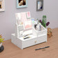 Women Beauty Shelf Cosmetic Mirror Storage Box Integrated Desktop Makeup Mirror Vanity Mirror Bedroom Dormitory