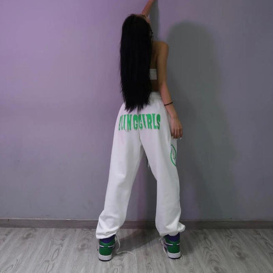 Red Sweatpants Female Hip-hop Loose-fitting Harem Pants Jazz Hip-hop High-waist All-match Casual Pants Trend