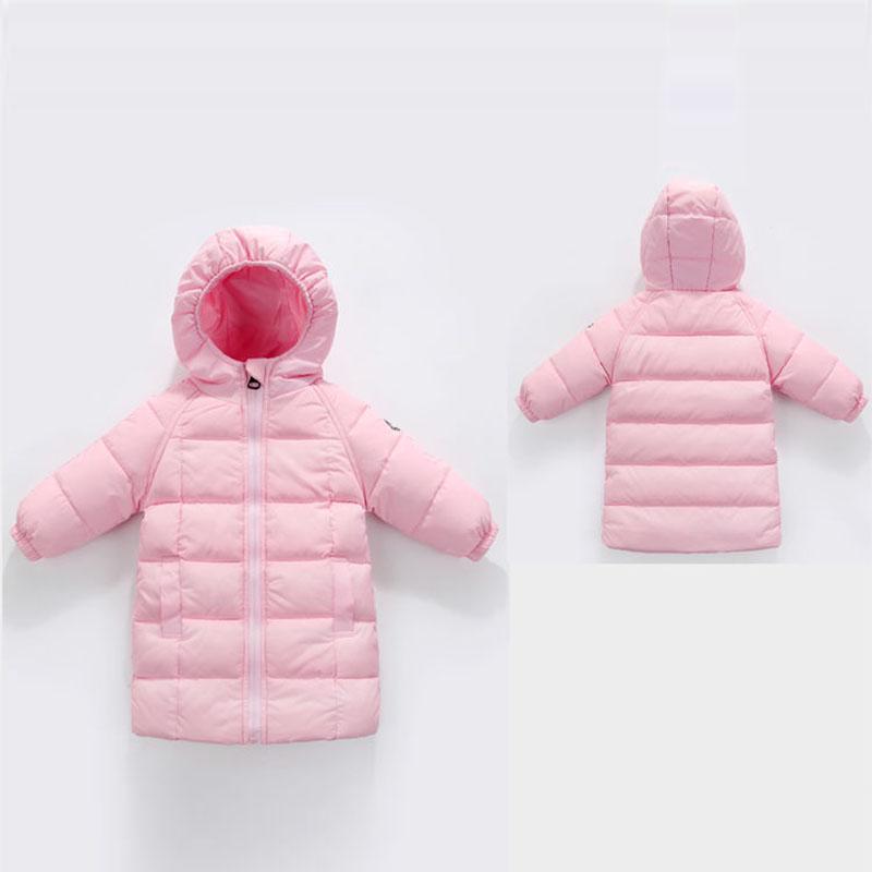 Children's Down Jackets Long Section for Boys Girls Thicken Children's Winter Coats for Children with Hooded Babies and Infants Children's Clothing