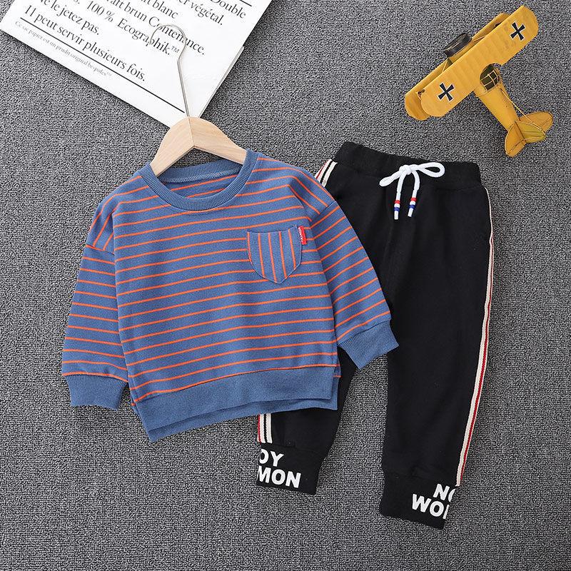 Baby Autumn Suits Children's Clothing Boys' Spring and Autumn Long-sleeved Two-piece Baby Clothes 0-6 Years Old