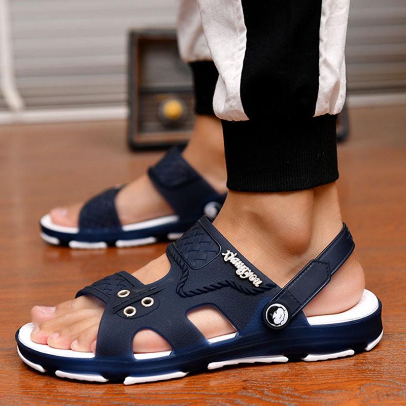 Men's Outdoor Sandals Open Toe Slippers Non-slip Bathroom Beach Sandals Lightweight Footwear