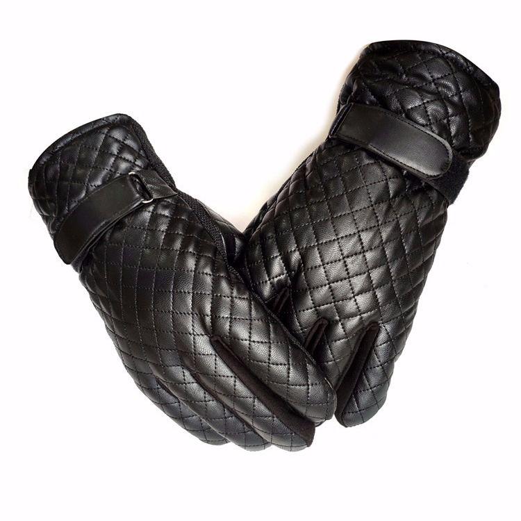 Thick gloves Man fashion gloves Plush Cotton gloves Windproof gloves Winter Warm Leather gloves