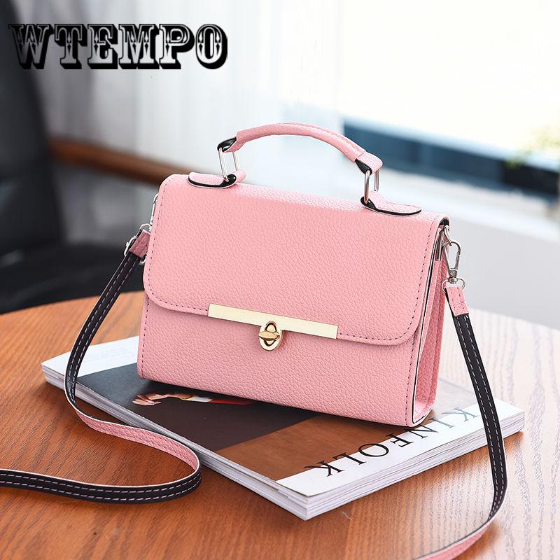 Leather Handbags Simple Style Women Shoulder Messenger Bag Clutch