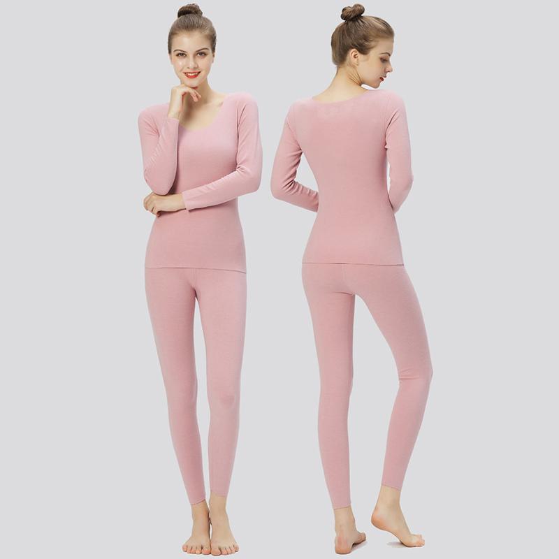 Women Long Sleeve Thermal Underwear Women Winter Thicken Tight Suit Sexy Pajamas Autumn Soft Lining High Elasticity Slim Body Comfortable Versatile